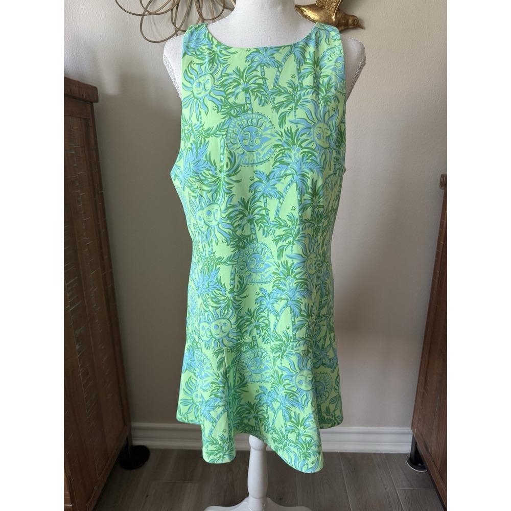 Lilly Pulitzer Westley Active Dress XL Cool Mint Catchin Rays Shorts NWT $158